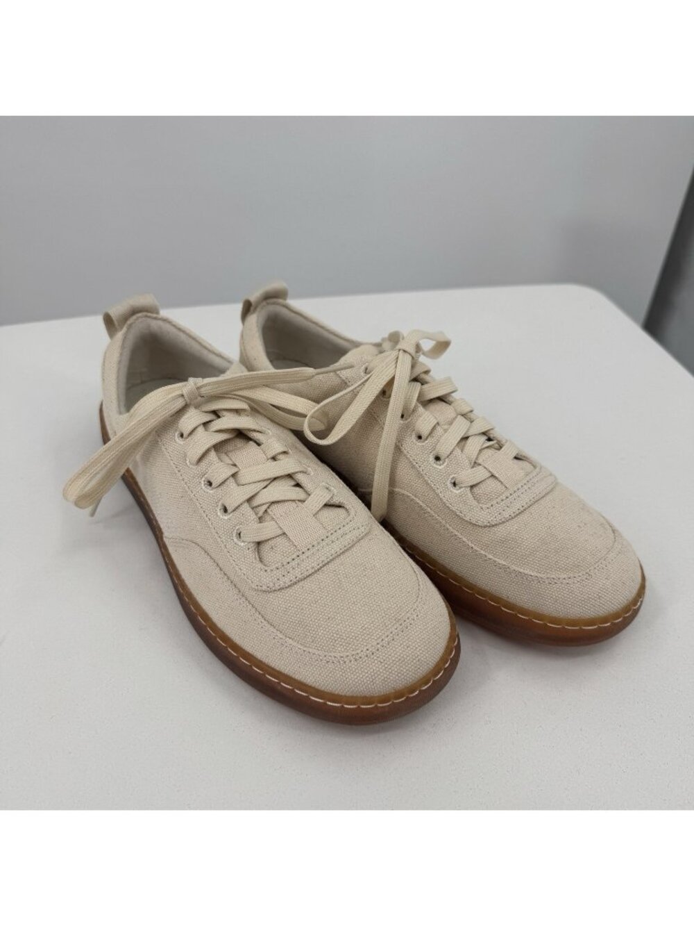 Everlane Tread Bare Sneaker size 11 Women's in Canvas Natural Lace-up Shoes